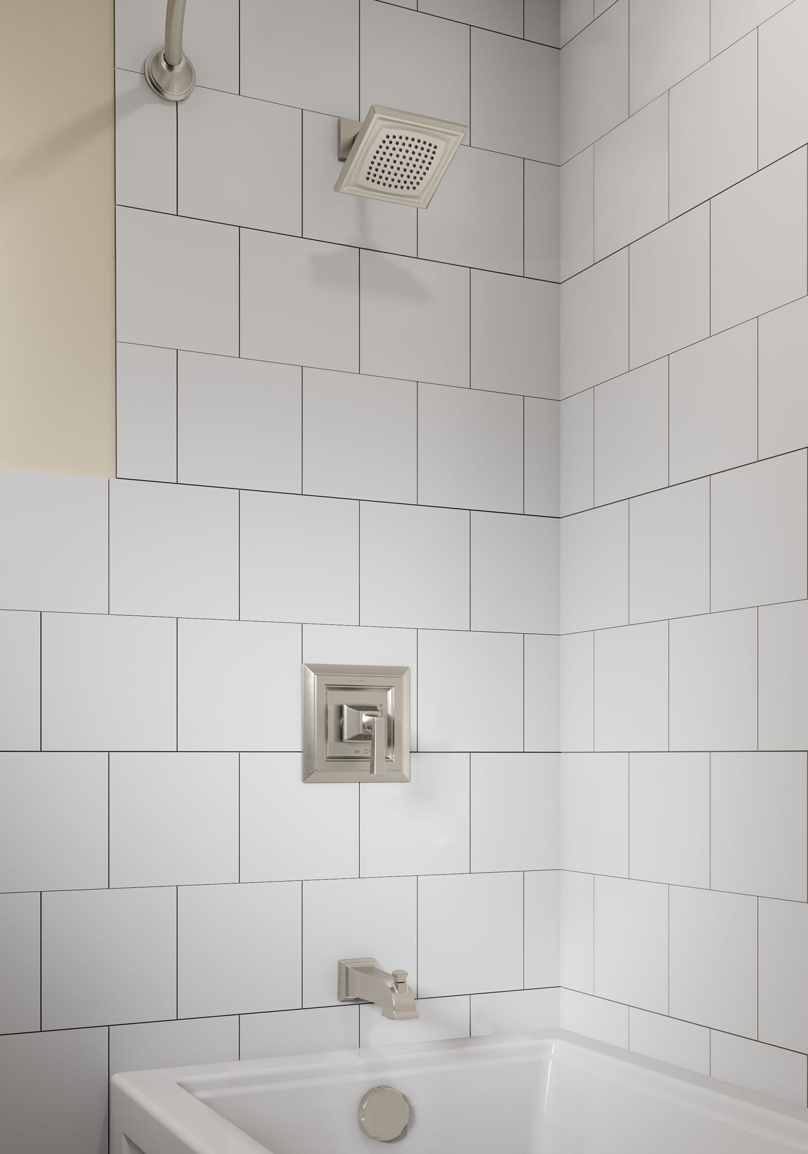 Town Square® S 1.75 gpm/6.8 L/min baignoire and Garniture de douche avec Pomme de douche à économie d'eau,   cartouche à double équilibre de pression en céramique avec poignée à levier